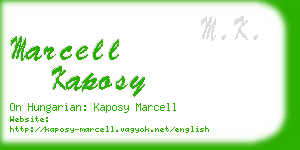 marcell kaposy business card